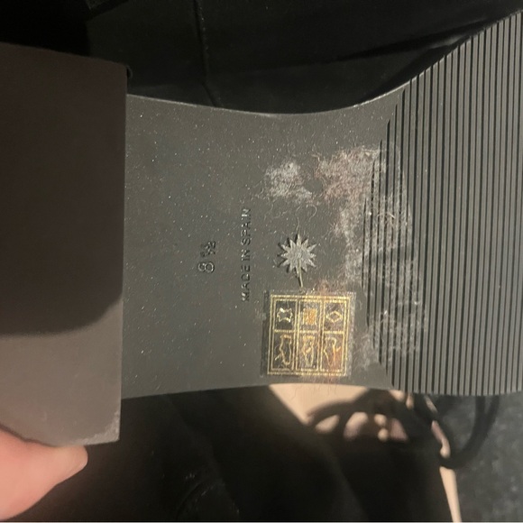 Stuart Weitzman Lowland Black Suede Over The Knee Boots 8.5 NEW - Picture 4 of 6